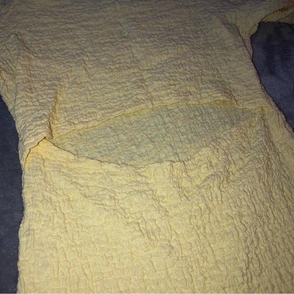 NEW Pale Yellow Zara Textured Weave Dress - Picture 8 of 12